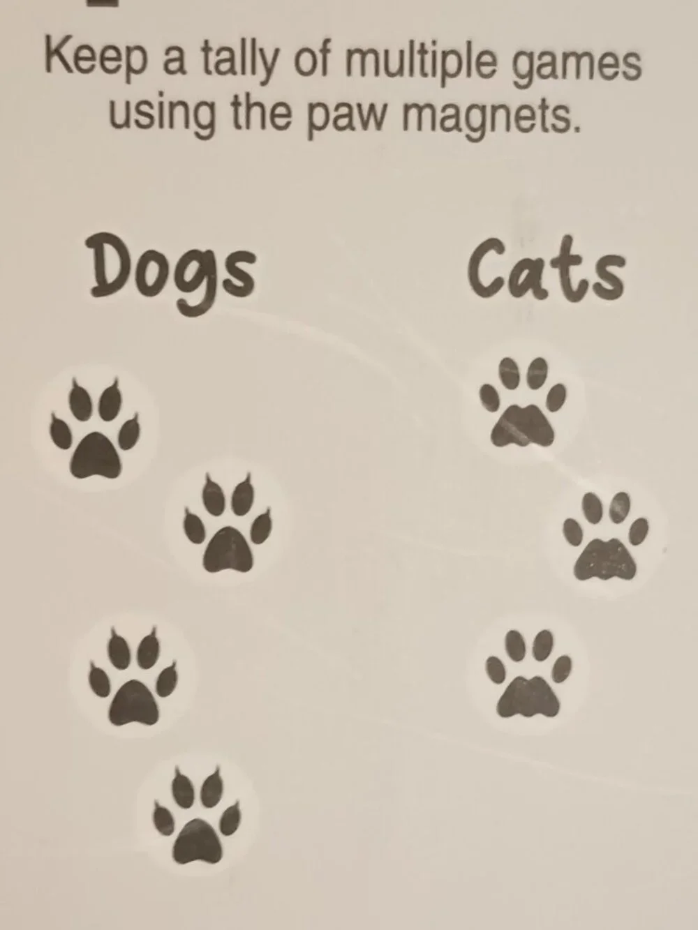 NWT ~ Paladone Tic Tac Paw Game with Cats Vs. Dogs Fridge Magnets